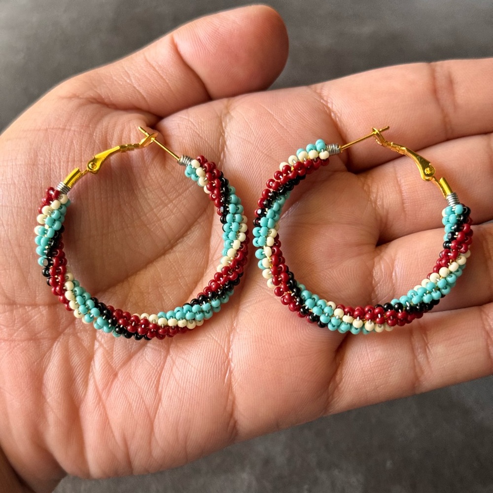 Custom Beaded Hoops - Picture 12 of 16